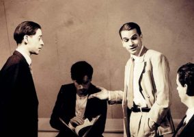 Achtung. Selten. Die Comedian Harmonists · Konzerthaus Klagenfurt, 1999 · mit Sam Madwar, Heiko Wohlgemuth und Johannes Glück · Photo by Günter Jagoutz